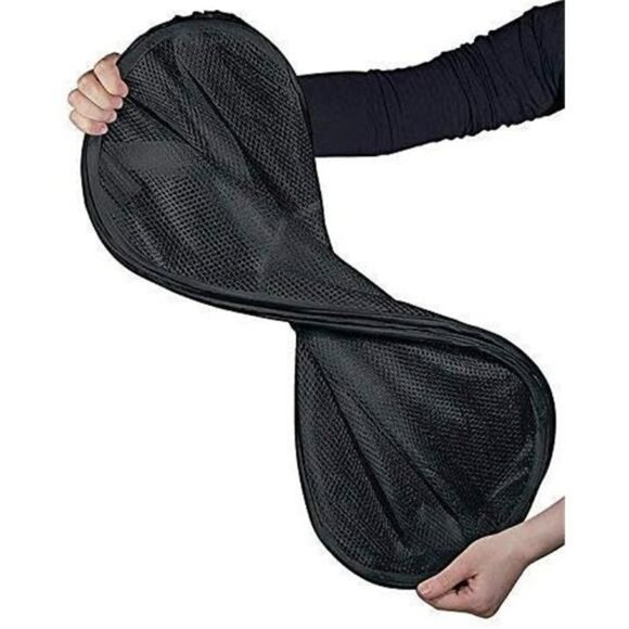 Mesh Pop Up Laundry Hamper Set Foldable Collapsible Bags for Dorm or Travel - Picture 5 of 8